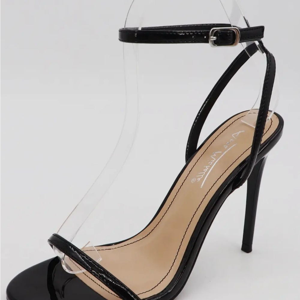 Elegant Black High Heel Sandals